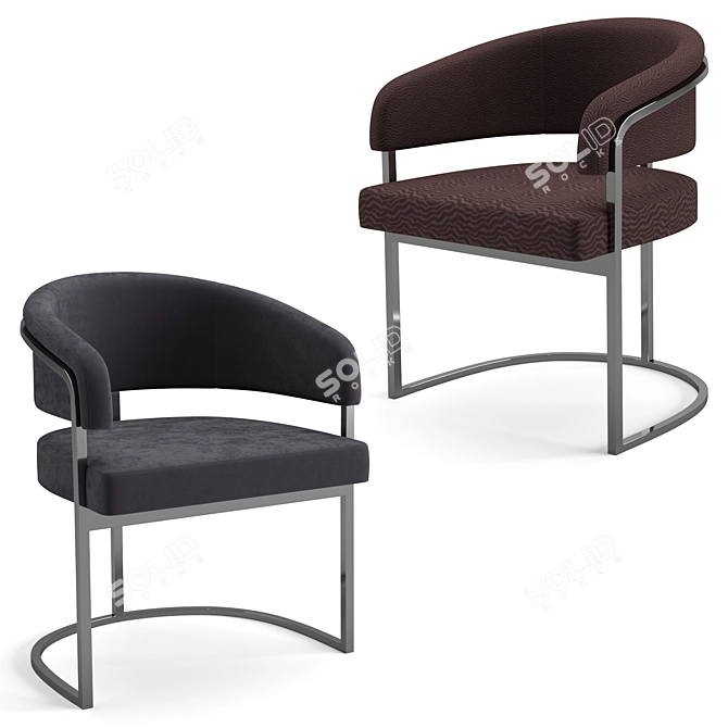 Elegant Visionnaire Dining Set: Clem Chair & Temptation Table 3D model image 5