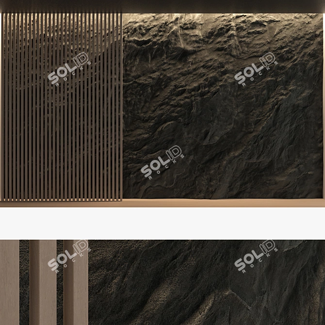 Decorative Stone Wall Panel Set 3D model image 5