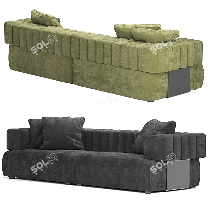 Luxury Comfort: Fendi Truman Sofa 3D model image 3