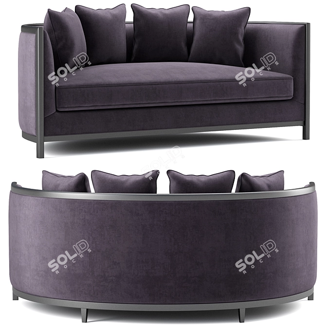 Sophia Contemporary Sofa & Chair Set 3D model image 1