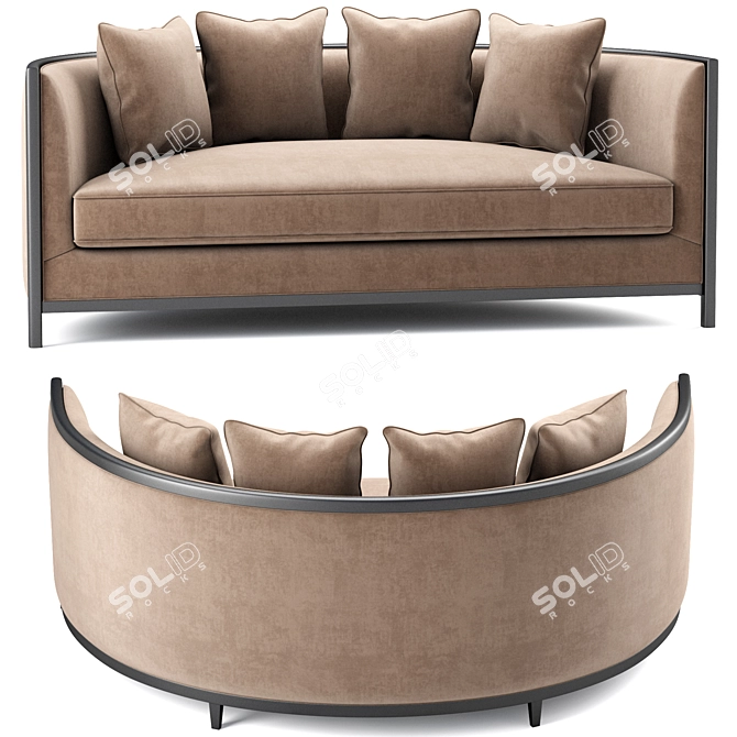 Sophia Contemporary Sofa & Chair Set 3D model image 2