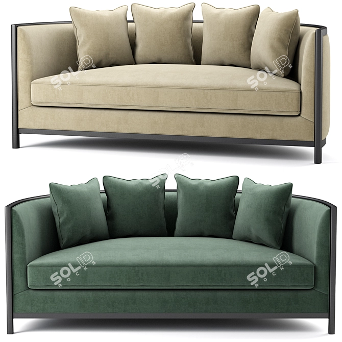 Sophia Contemporary Sofa & Chair Set 3D model image 3