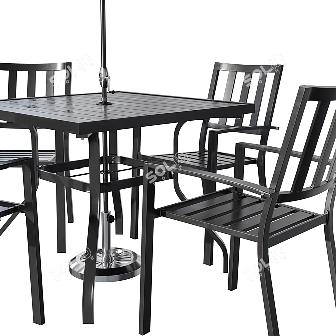 Elegant Castanon Dining Set 3D model image 2