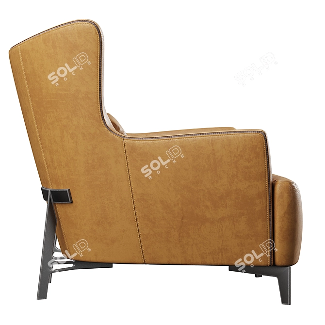 Borzalino Harmony Armchair: Customizable Elegance 3D model image 4