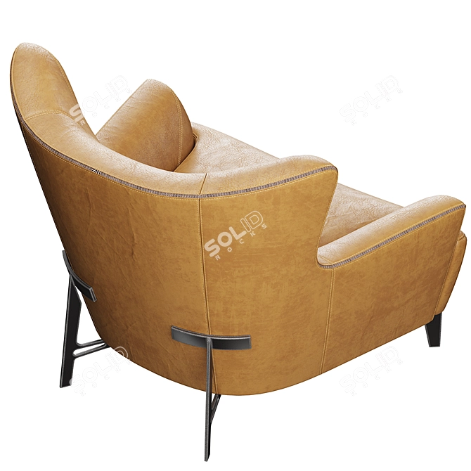 Borzalino Harmony Armchair: Customizable Elegance 3D model image 6