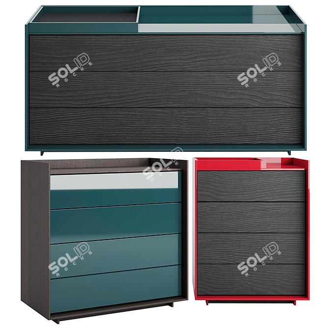 Modern Pianca Kyoto Dresser 3D model image 1