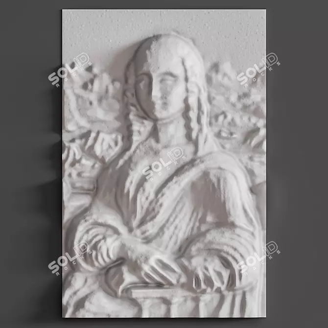 Exquisite Monalisa Frame 3D model image 1