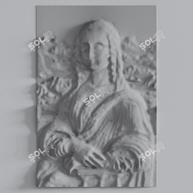 Exquisite Monalisa Frame 3D model image 2