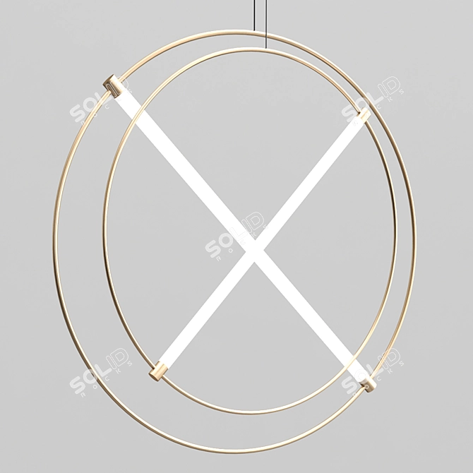 Minimalist LED Pendant Light 3D model image 2