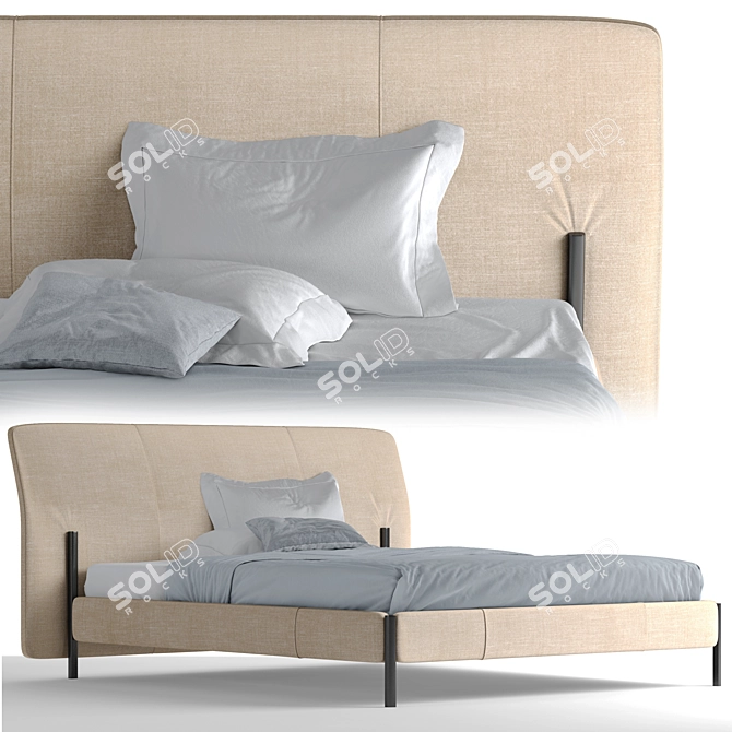 Molteni Bed: Luxury and Comfort 3D model image 1