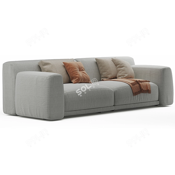 Elegant Paris Seoul Sofa 3D model image 2