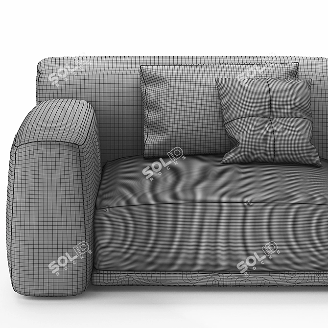 Elegant Paris Seoul Sofa 3D model image 4