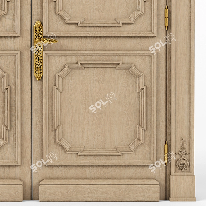 Elegant Entryway Doors 3D model image 3