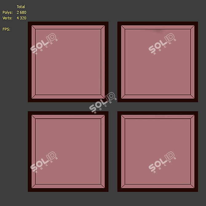 Modern Classic Picture Frame Set 3D model image 7