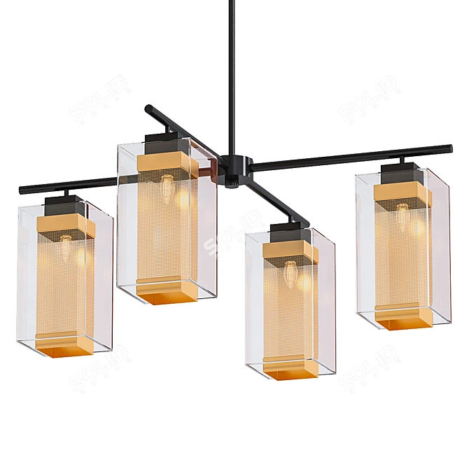 Rustic Outdoor Pendant Light 3D model image 1