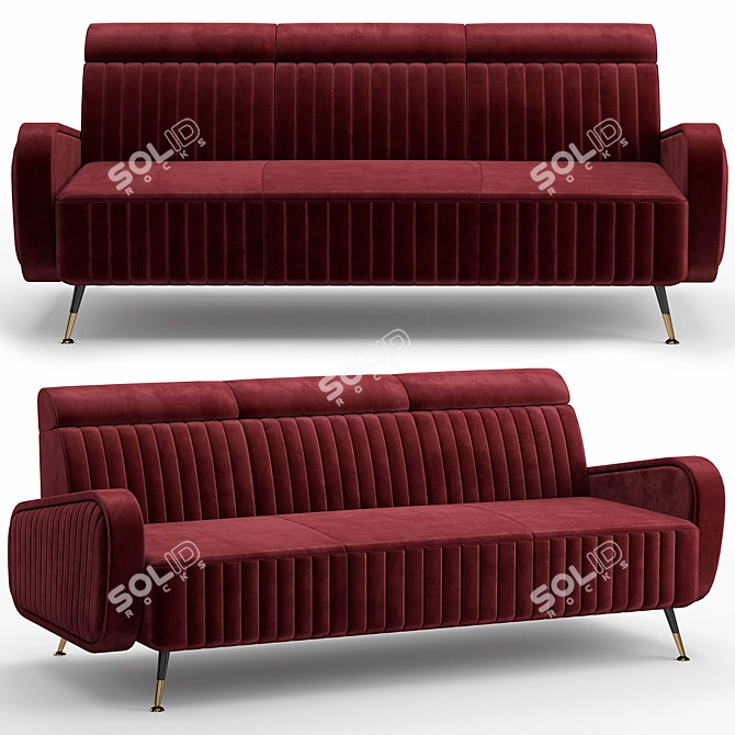 Harrison Upholstered Modern Sofa 3D model image 1