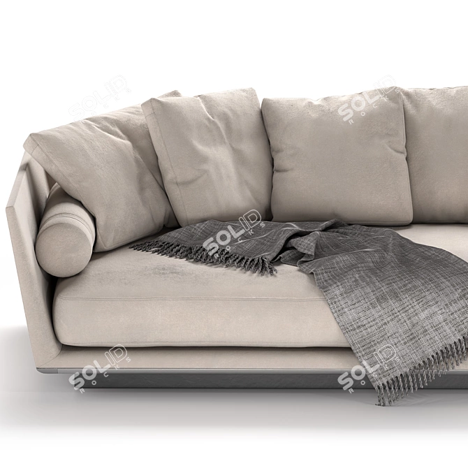 Elegant Noonu Sofa: Luxurious Comfort 3D model image 3