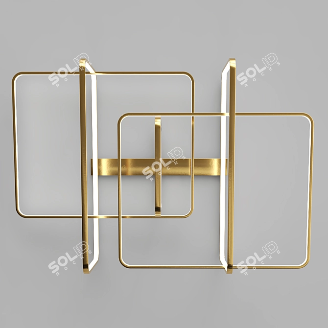 Geometric LED Luminaire 3D model image 1