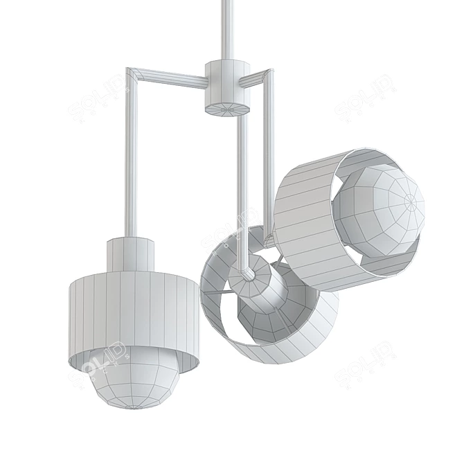 Modern Industrial Pendant Light 3D model image 2