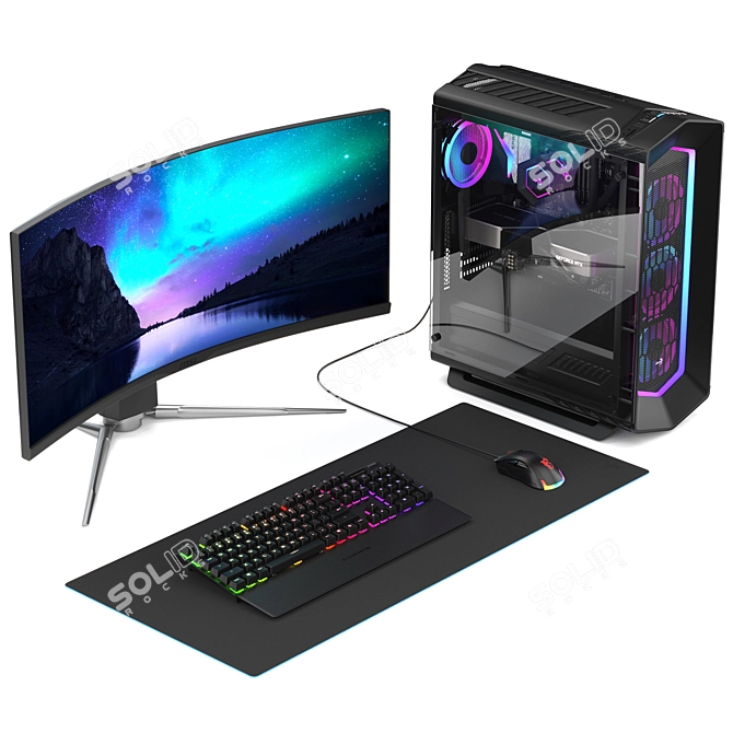 Ultimate PC Gamer Set 3D model image 4