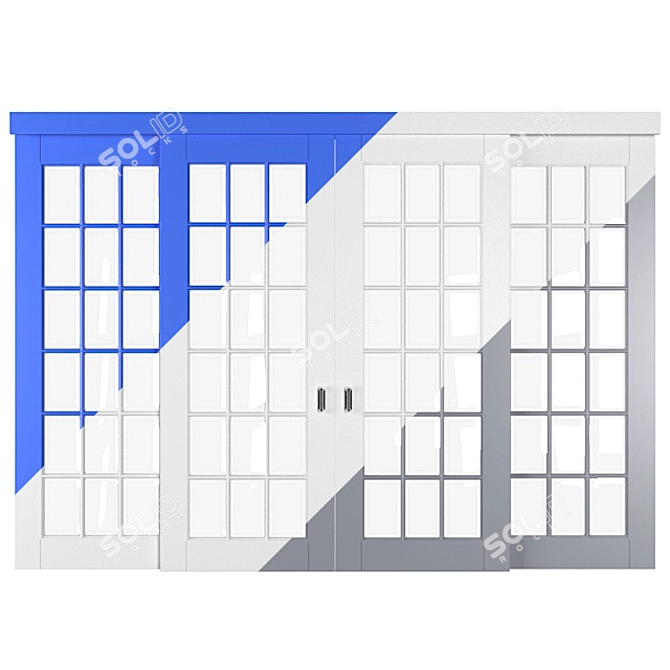 Modern Sliding Door Partition 3D model image 4