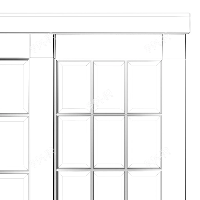 Modern Sliding Door Partition 3D model image 3