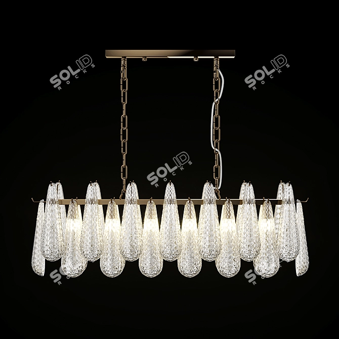 Elegant Brass Rada Lamp 3D model image 1