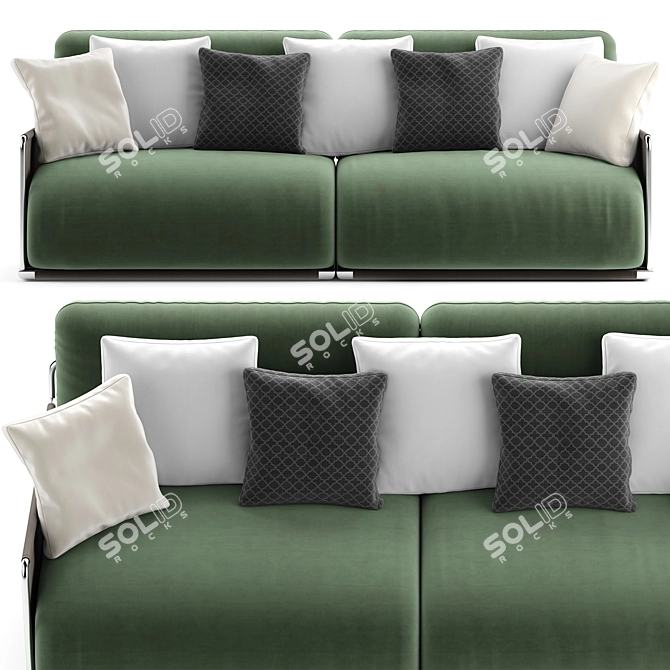 Luxury Forest 2 Seater Sofa 3D model image 7