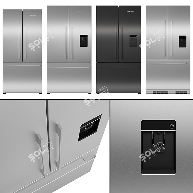 Fisher & Paykel Set 2 Refrigerator Collection 3D model image 1