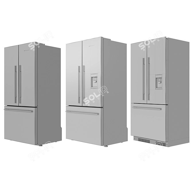 Fisher & Paykel Set 2 Refrigerator Collection 3D model image 4