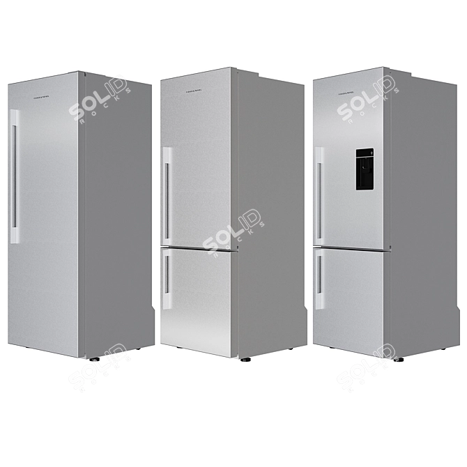 Fisher & Paykel Set 3: Premium Refrigerators Collection 3D model image 2