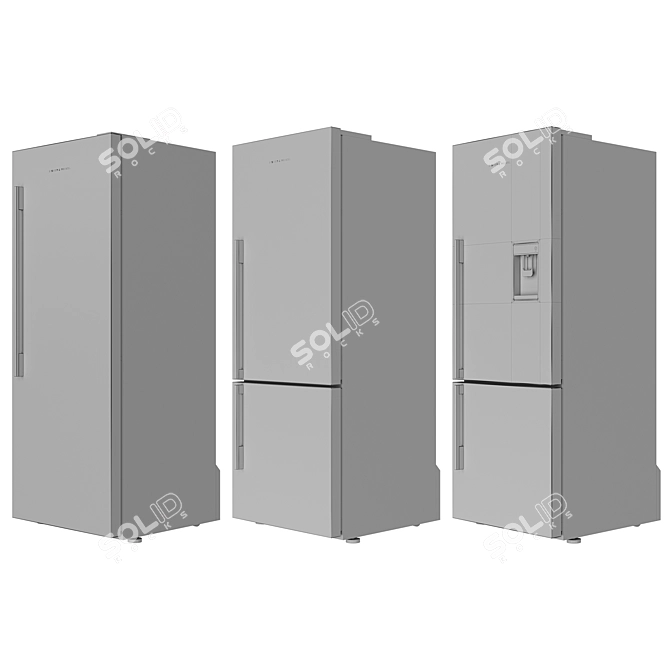 Fisher & Paykel Set 3: Premium Refrigerators Collection 3D model image 3
