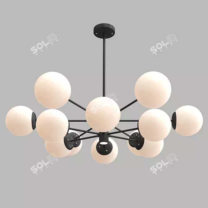 Elegant Ball-shaped Chandelier 3D model image 3