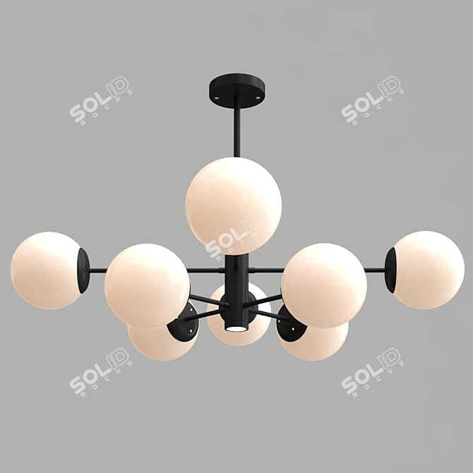 Elegant Ball-shaped Chandelier 3D model image 4
