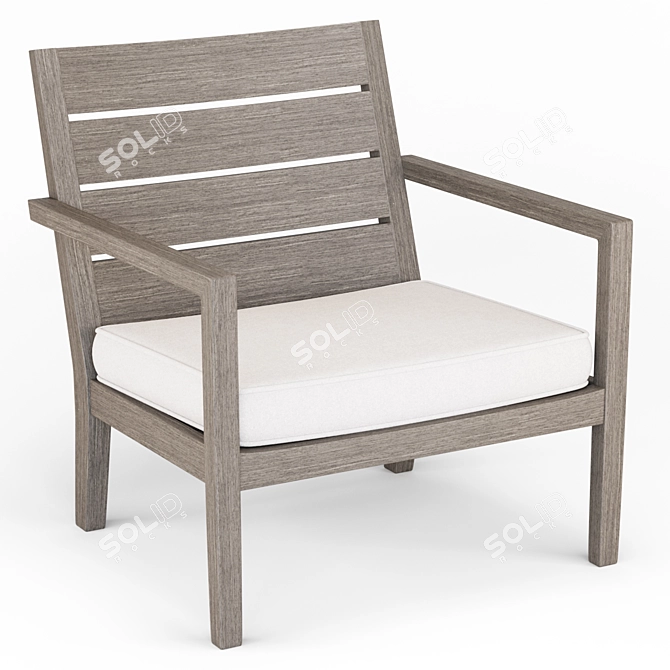 Regatta Outdoor Lounge Chair (Crate & Barrel) 3D model image 2