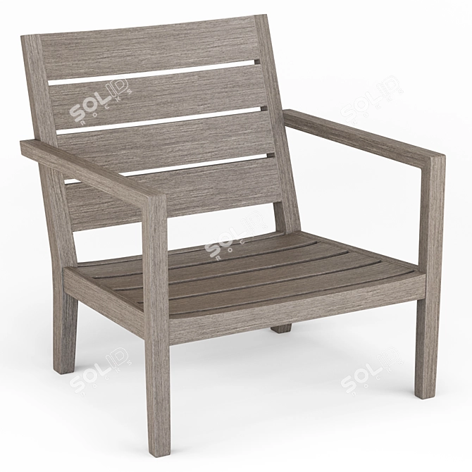 Regatta Outdoor Lounge Chair (Crate & Barrel) 3D model image 4