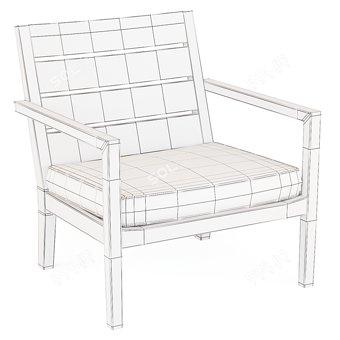 Regatta Outdoor Lounge Chair (Crate & Barrel) 3D model image 6