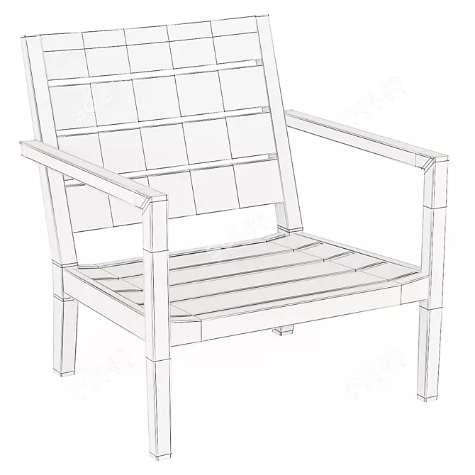 Regatta Outdoor Lounge Chair (Crate & Barrel) 3D model image 1