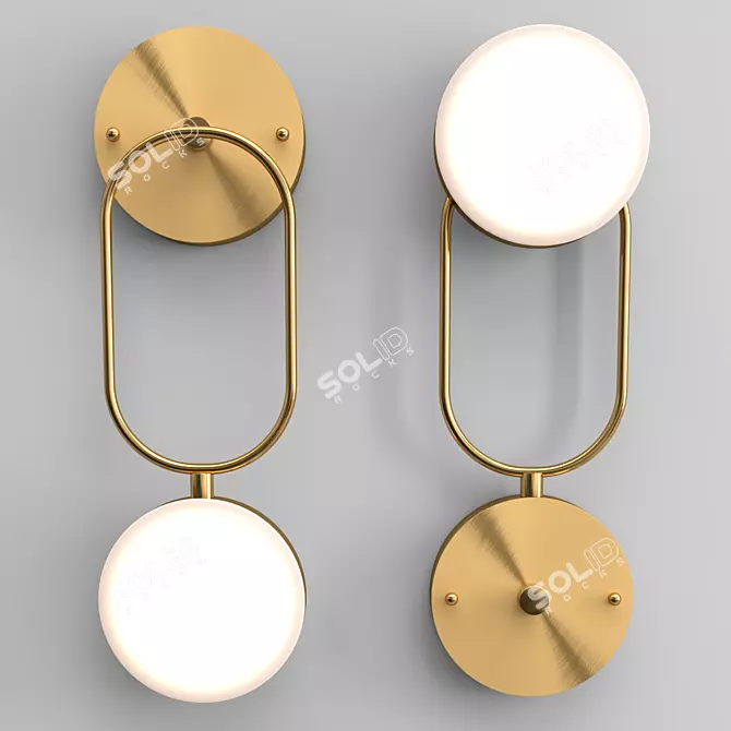 Discus Glow LED Wall Light 3D model image 1