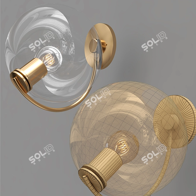 Fern-inspired Fiddlehead Sconce 3D model image 3