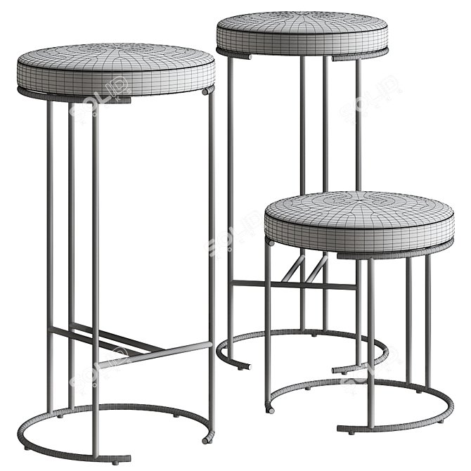 NINA High Stool - Modern Elegance for Your Space 3D model image 2