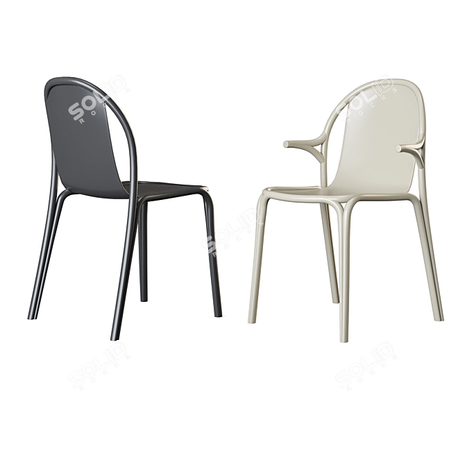 BROOKLYN Outdoor Chair: Stylish and Comfortable 3D model image 1