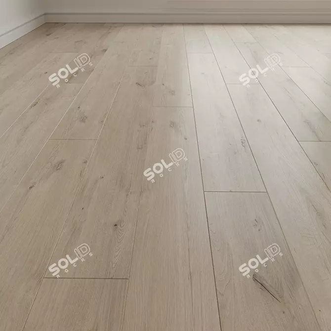 Premium Oak Laminate Flooring 3D model image 1