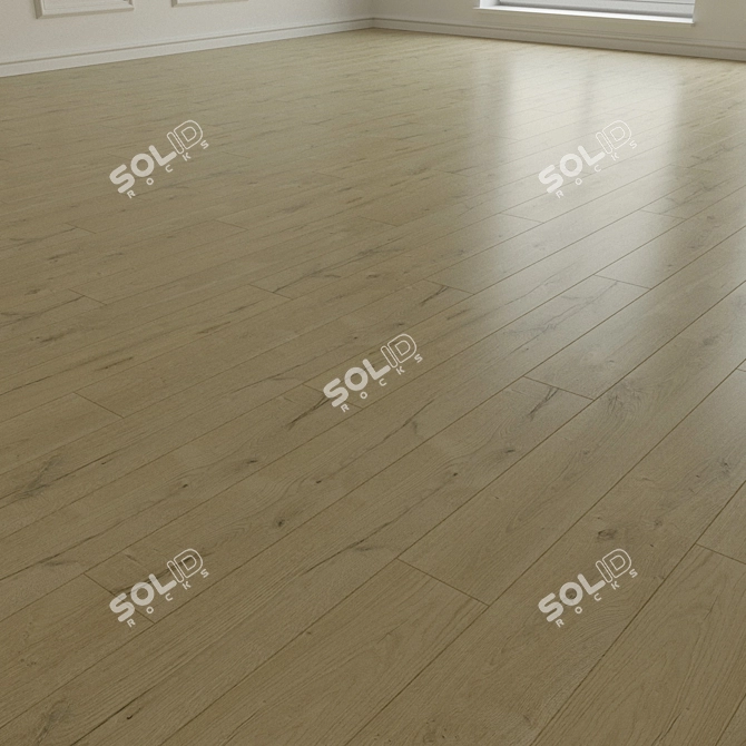 Premium Oak Wild Laminate Flooring 3D model image 2