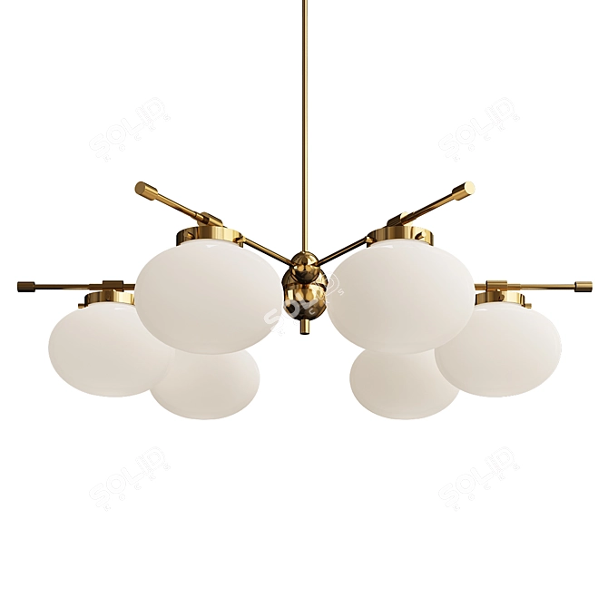 Elegant Puja Chandelier 3D model image 1