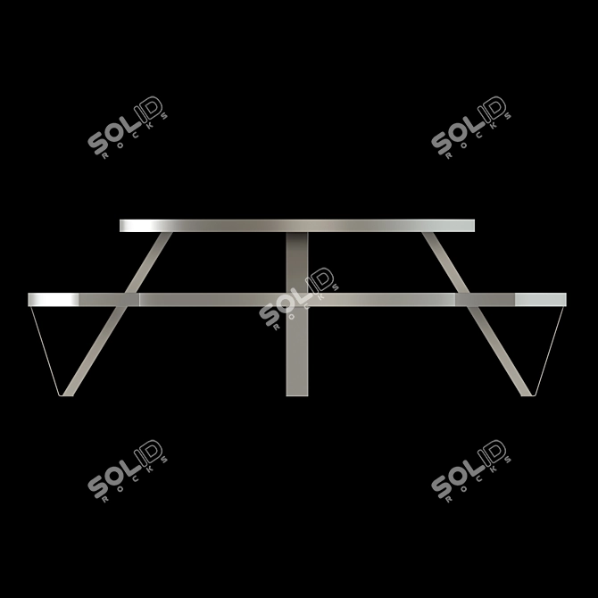 Title: PANTAGRUEL Bench - Modern and Stylish Outdoor Seating 3D model image 5