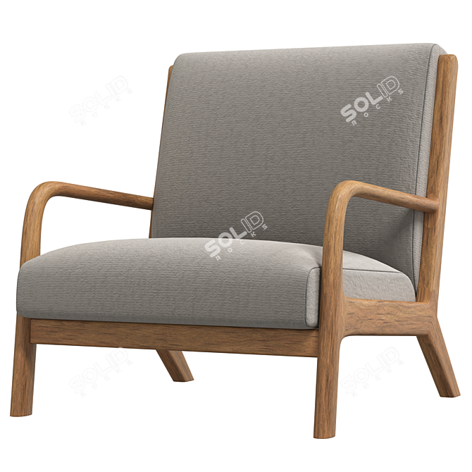 Elegant Ronaldo Armchair 3D model image 2