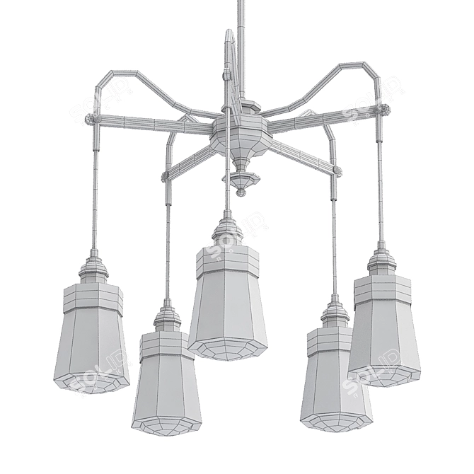 Elegant Savoy House Chandelier 3D model image 2