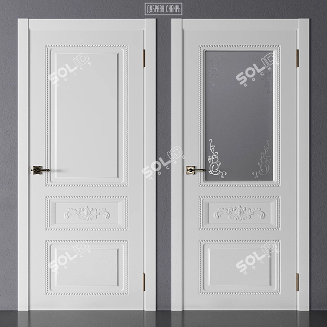 Dubrava Siberia - Classic 3D Door Collection 3D model image 1