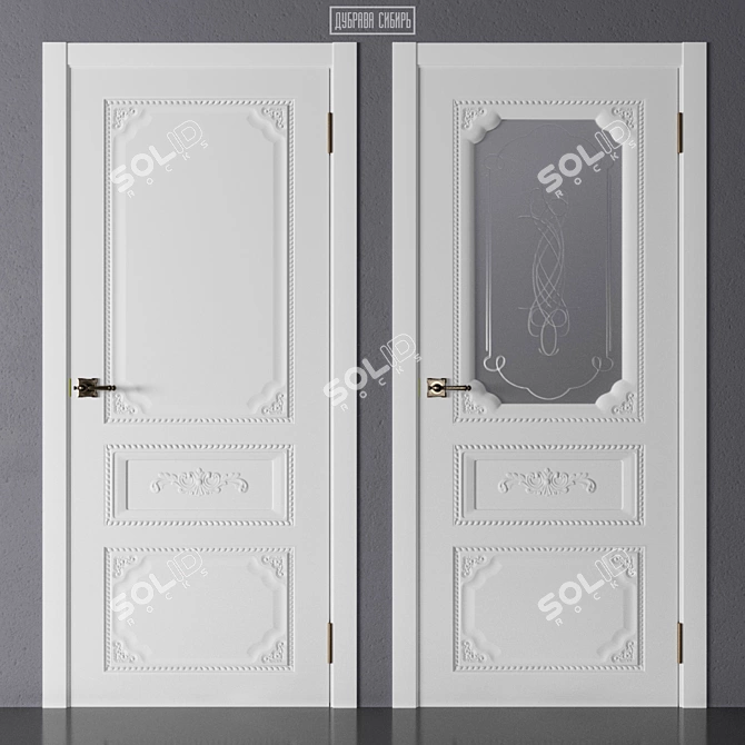 Dubrava Siberia - Classic 3D Door Collection 3D model image 3